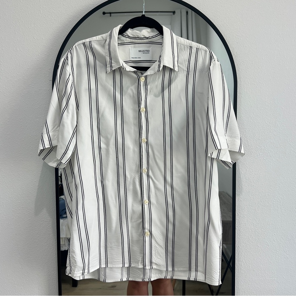 Striped button down shirt